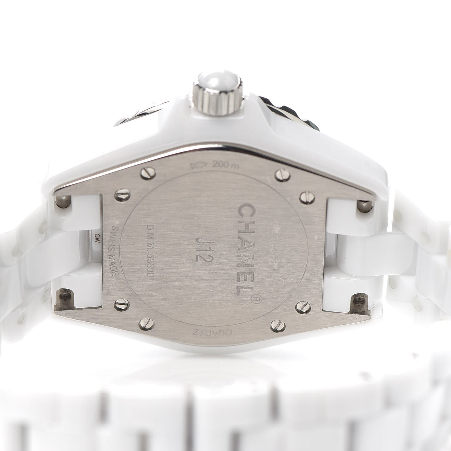 Stainless Steel Ceramic 33mm J12 Quartz Watch White