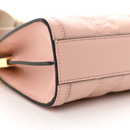 Gucci Calfskin GG Matelasse Small Slim Chain Shoulder Bag Perfect Pink Natural 9 of 10