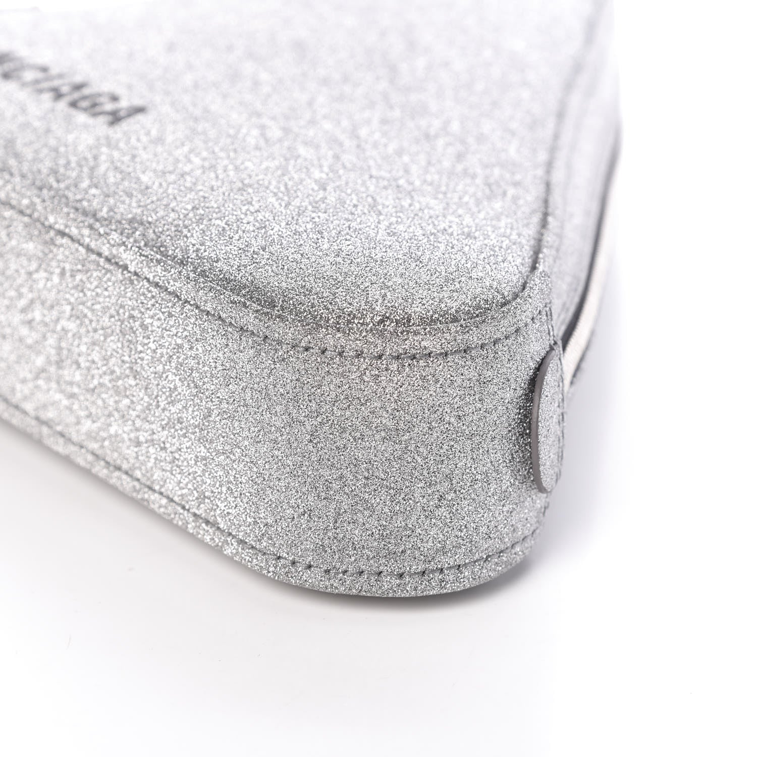Balenciaga Glitter M Triangle Pouch Argent Black 6 of 8