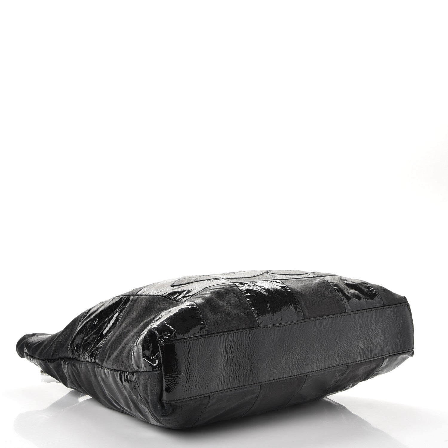 Chanel Patent Calfskin Patchwork Brooklyn Tote Black 4 of 13