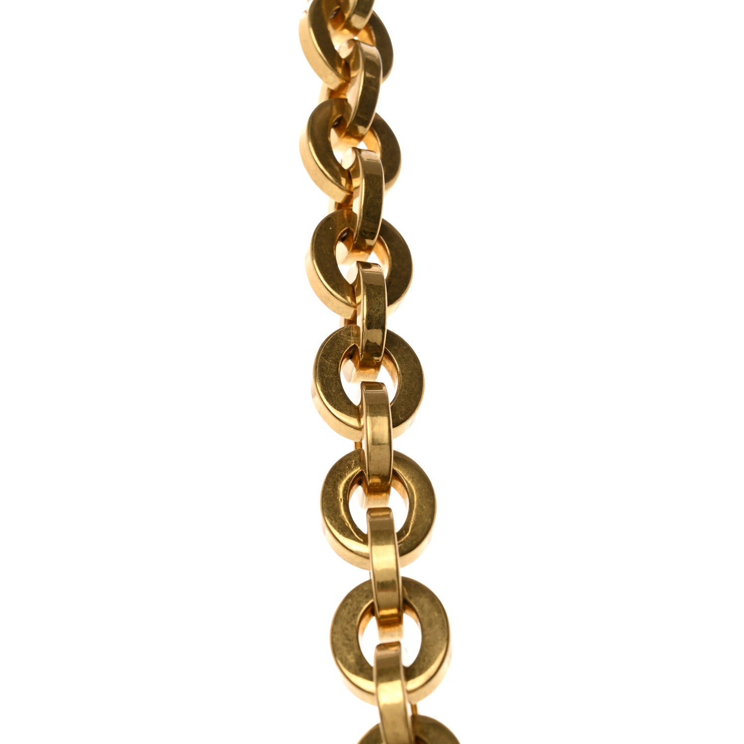 Gucci Plutone Calfskin Interlocking G 25mm Chain Belt 95 38 White 7 of 7