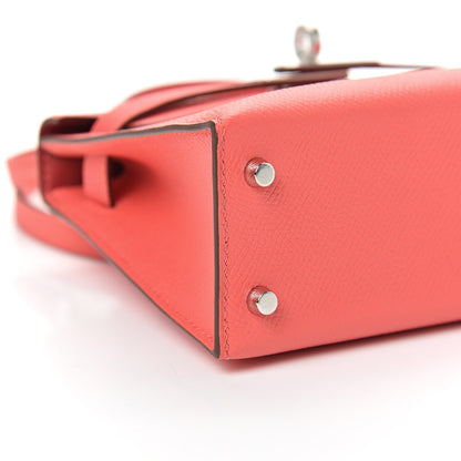 Hermes Epsom Mini Kelly Sellier 20 Rose Jaipur Rouge Vif 8 of 10