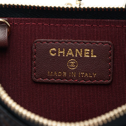 Chanel Lambskin Quilted Key Holder Case Black 6 of 7