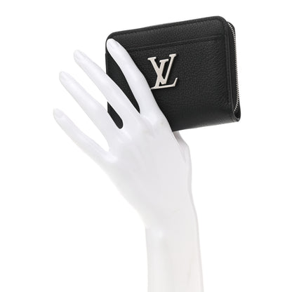 Louis Vuitton Calfskin Lockme Zippy Coin Purse Black 2 of 6