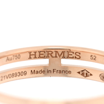 Hermes 18K Rose Gold Ariane Wedding Band Ring 52 6 4 of 4