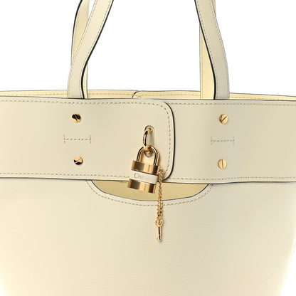 Chloe Smooth Grained Calfskin Small Aby Tote White 7 of 9