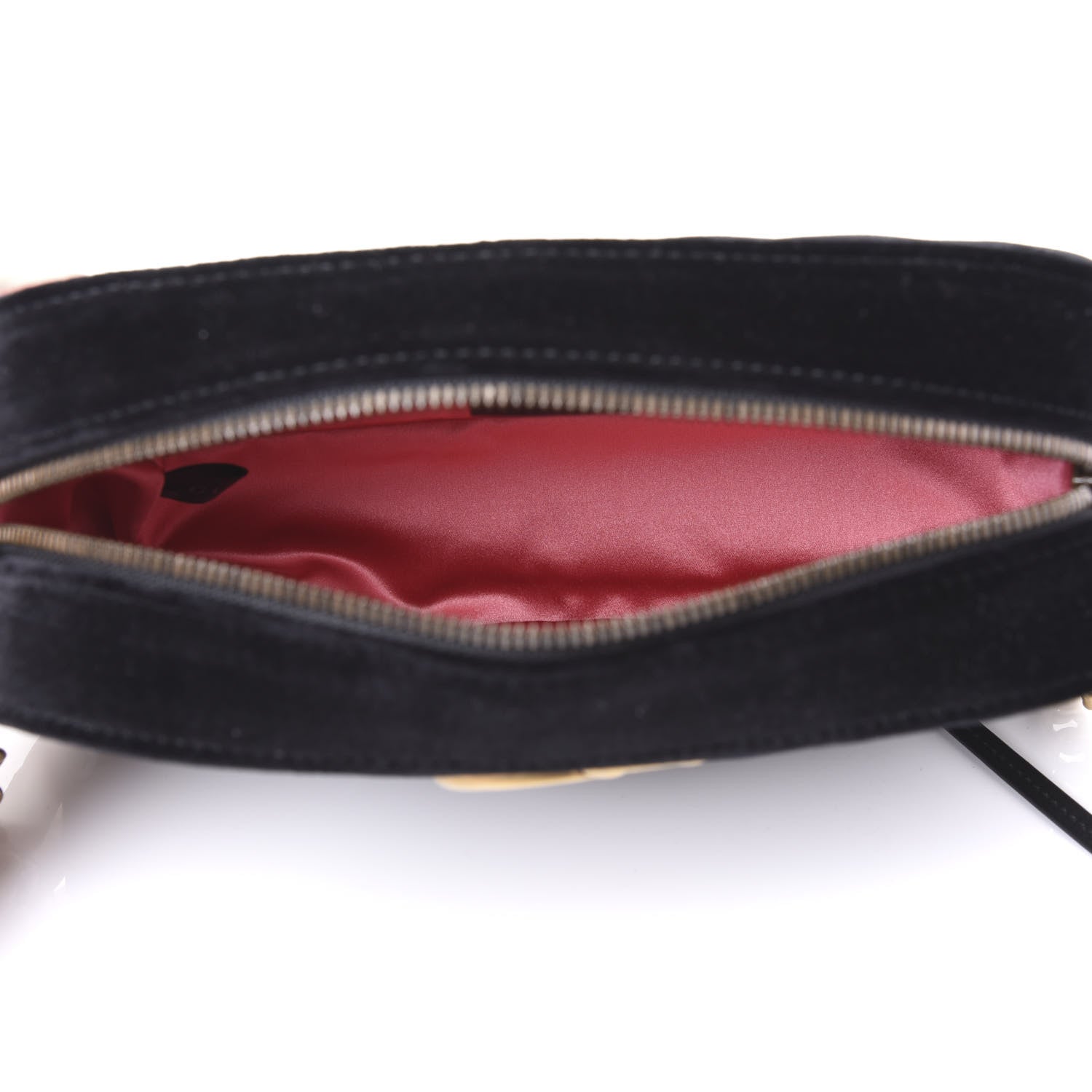 Gucci Velvet Matelasse Small GG Marmont Chain Shoulder Bag Black 4 of 9