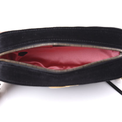Gucci Velvet Matelasse Small GG Marmont Chain Shoulder Bag Black 4 of 9