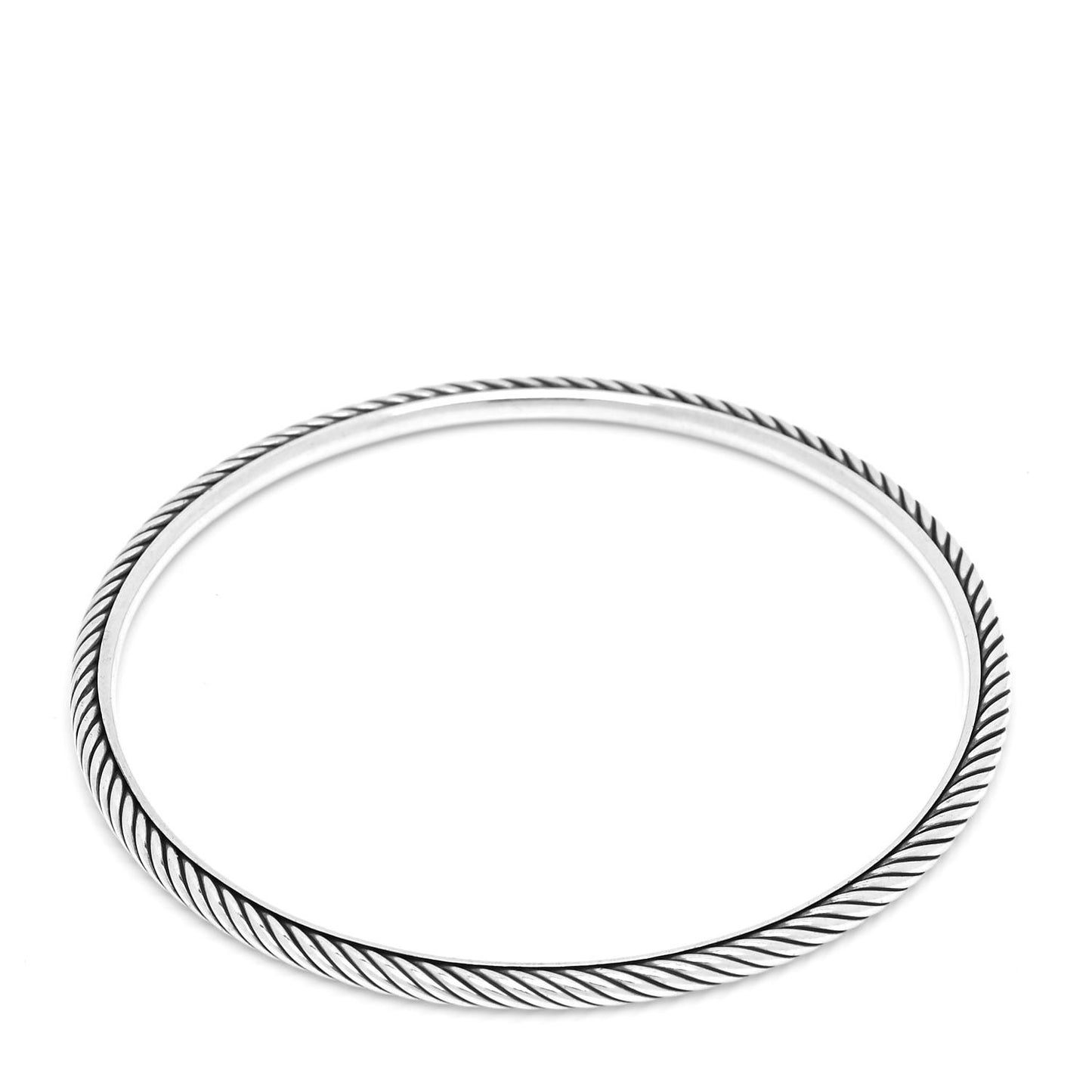 Sterling Silver 2.5mm Cable Classics Bangle Bracelet