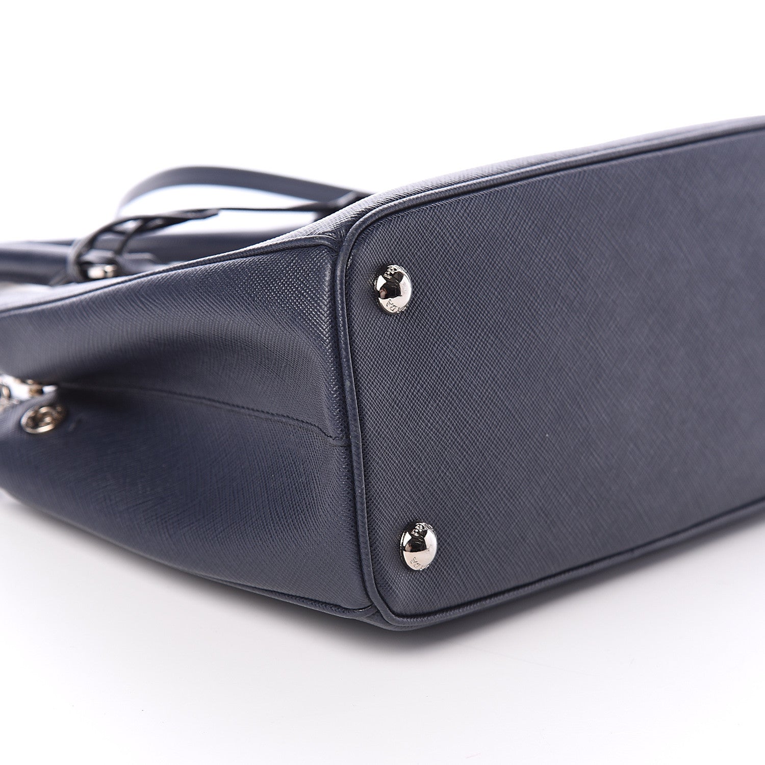 Prada Saffiano Mini Galleria Double Zip Tote Baltico 7 of 8