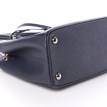 Prada Saffiano Mini Galleria Double Zip Tote Baltico 7 of 8
