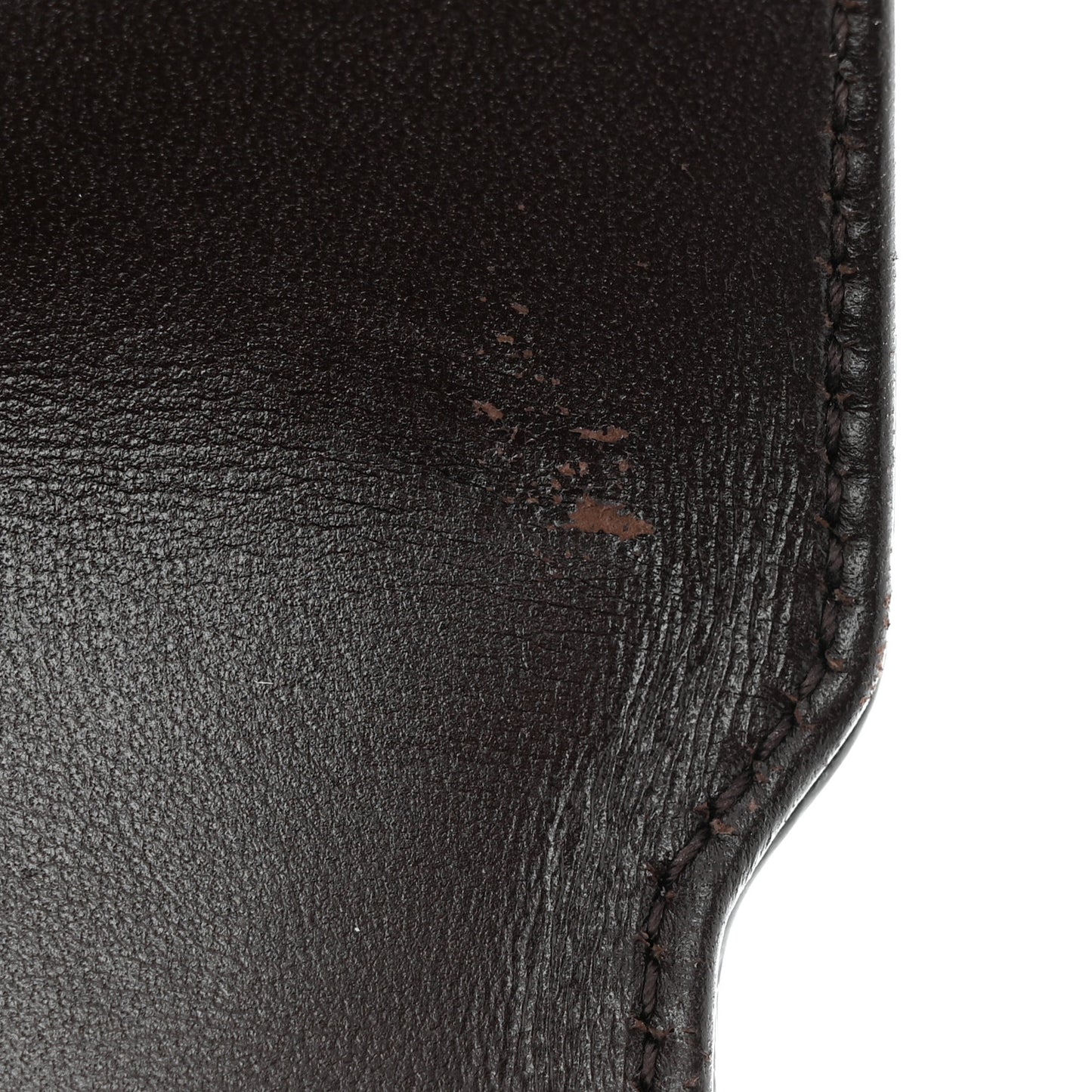 Shiny Crocodile Embossed Calfskin Le Maillon Satchel Coffee