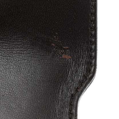 Saint Laurent Shiny Crocodile Embossed Calfskin Le Maillon Satchel Coffee 11 of 11