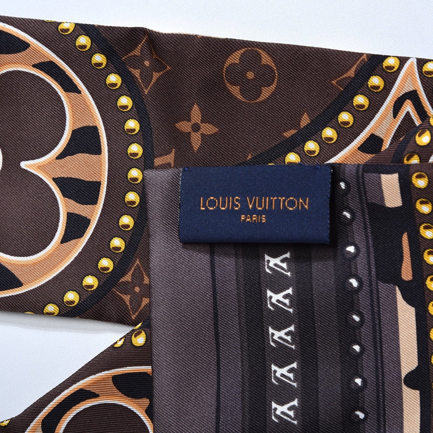 Silk Monogram LV World Bandeau Brown