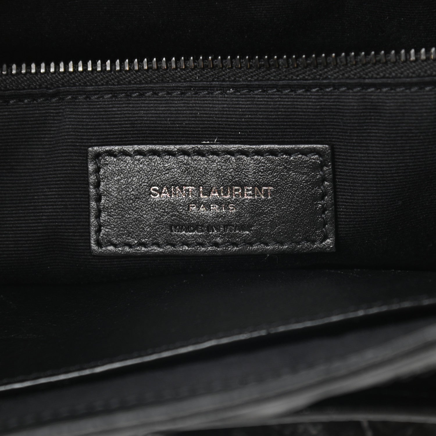 Saint Laurent Crinkled Calfskin Matelasse Monogram Medium Niki Chain Satchel Black 6 of 9
