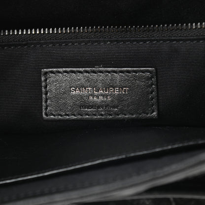 Saint Laurent Crinkled Calfskin Matelasse Monogram Medium Niki Chain Satchel Black 6 of 9