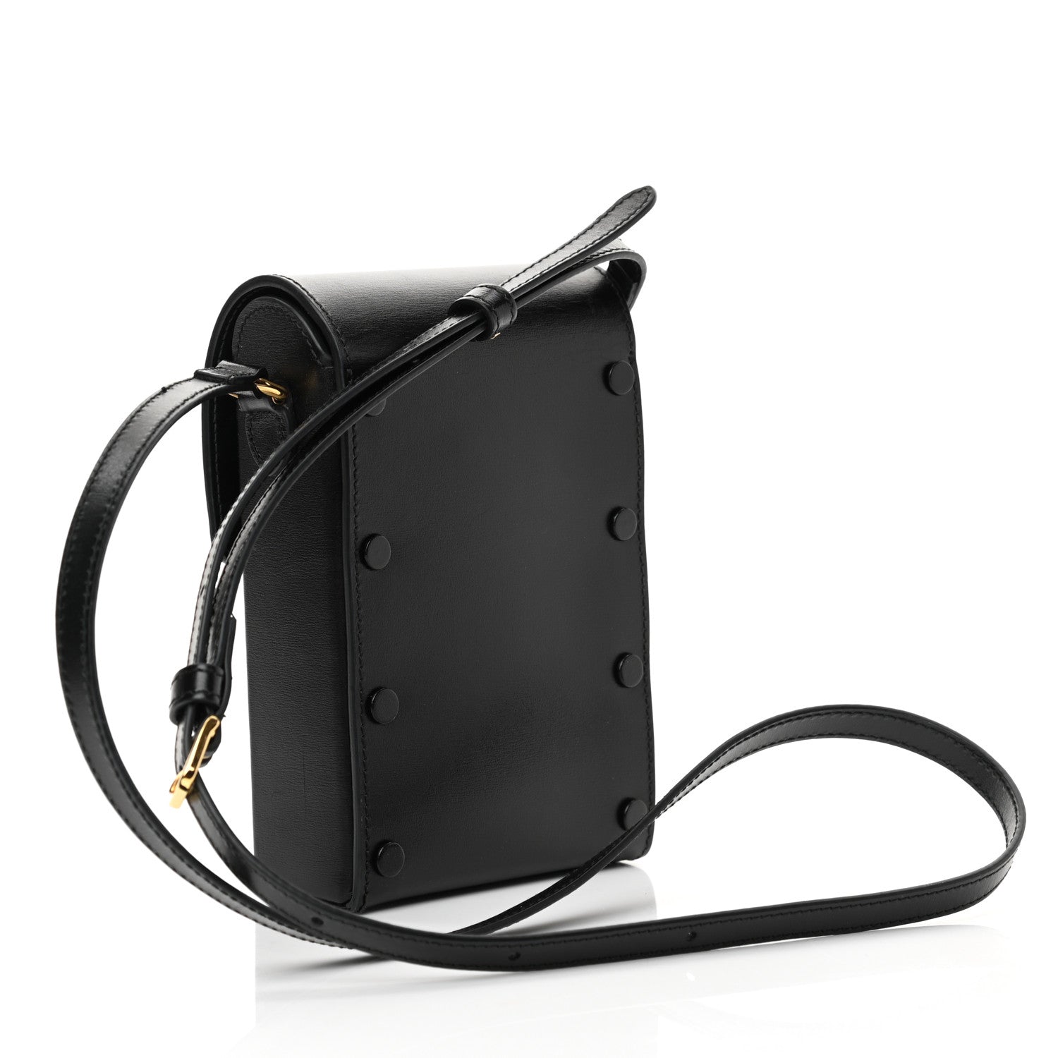 Gucci Boarded Plutone Calfskin Mini Horsebit 1955 Crossbody Bag Black 3 of 16