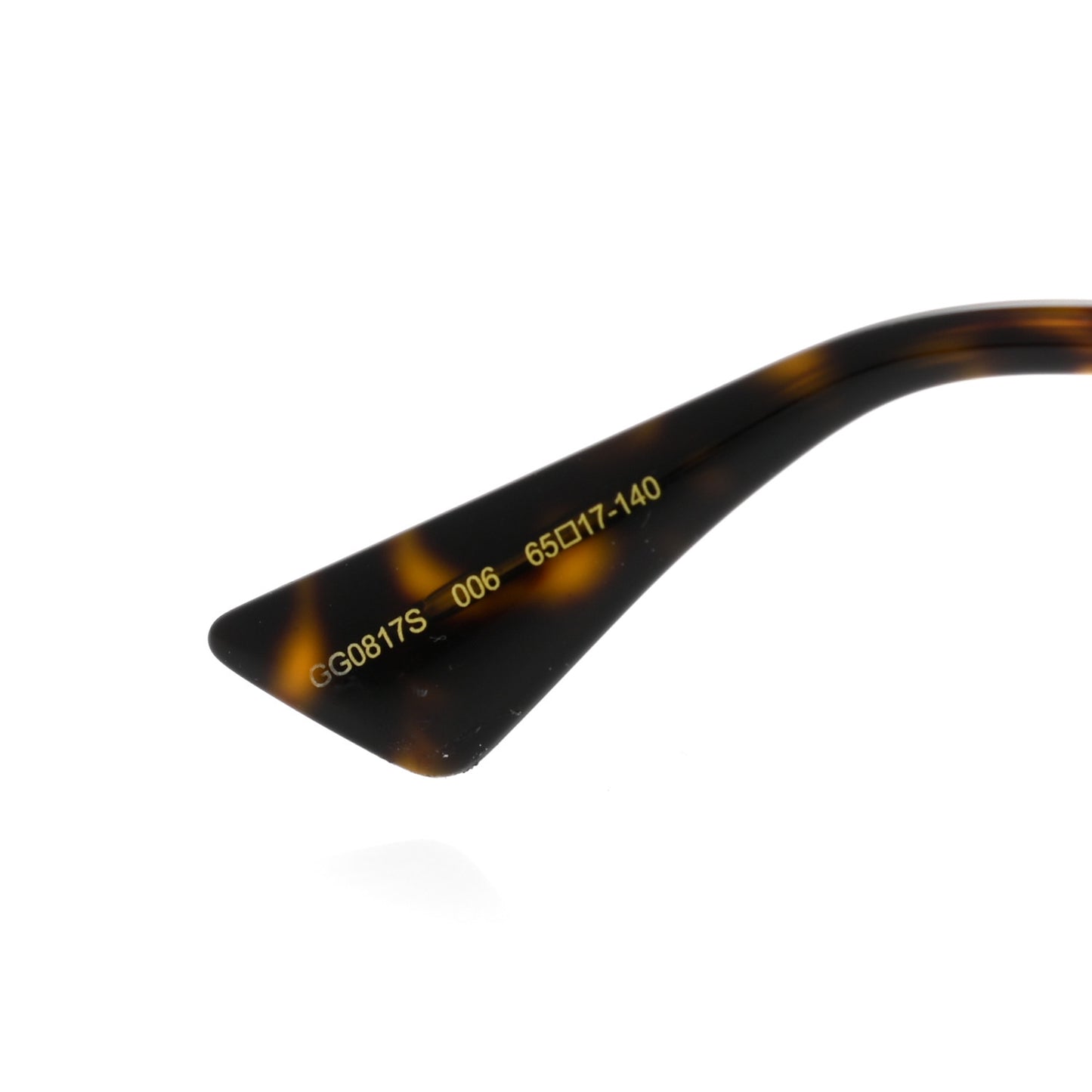 Metal Square Frame Sunglasses GG0817S Gold Grey