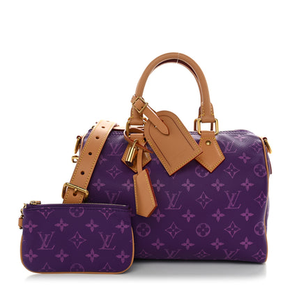 Louis Vuitton Calfskin Monogram Speedy P9 Bandouliere 25 Lotus Purple 3 of 12