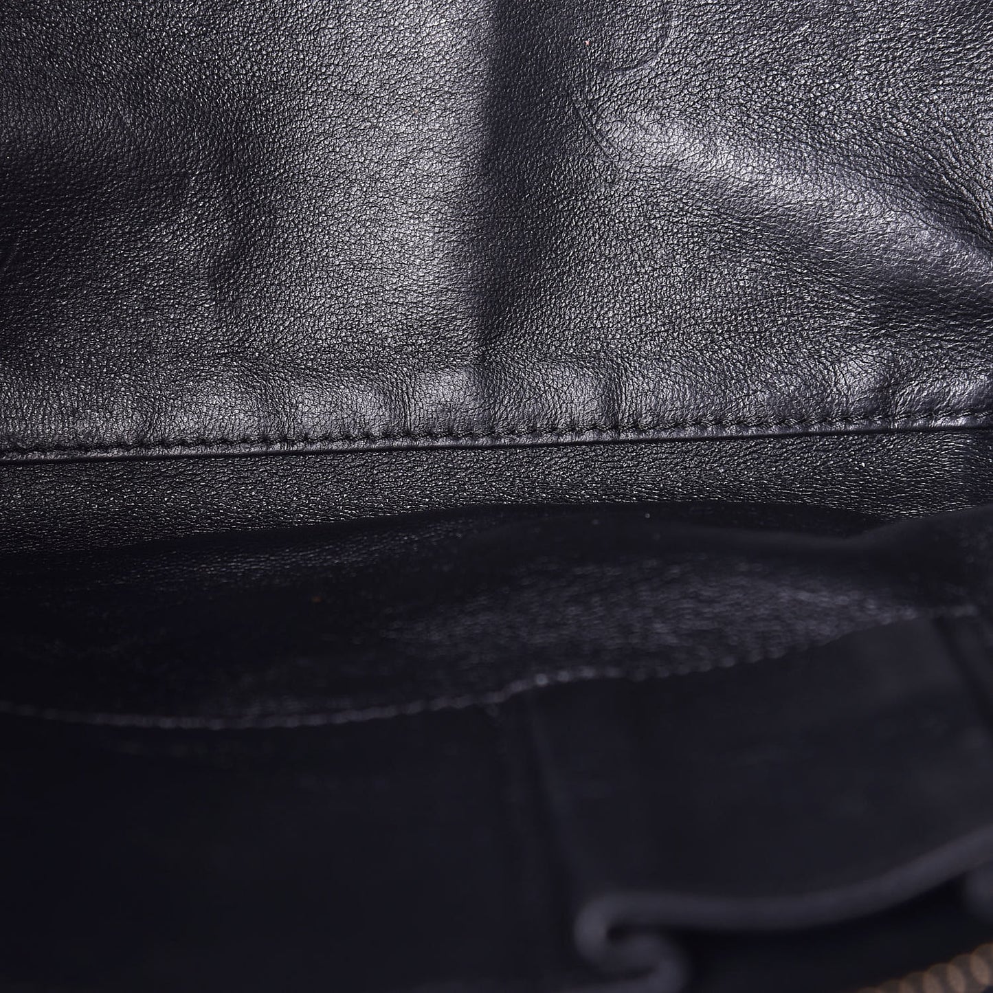 Smooth Calfskin Linen Mini Bi-Color Luggage Natural Black