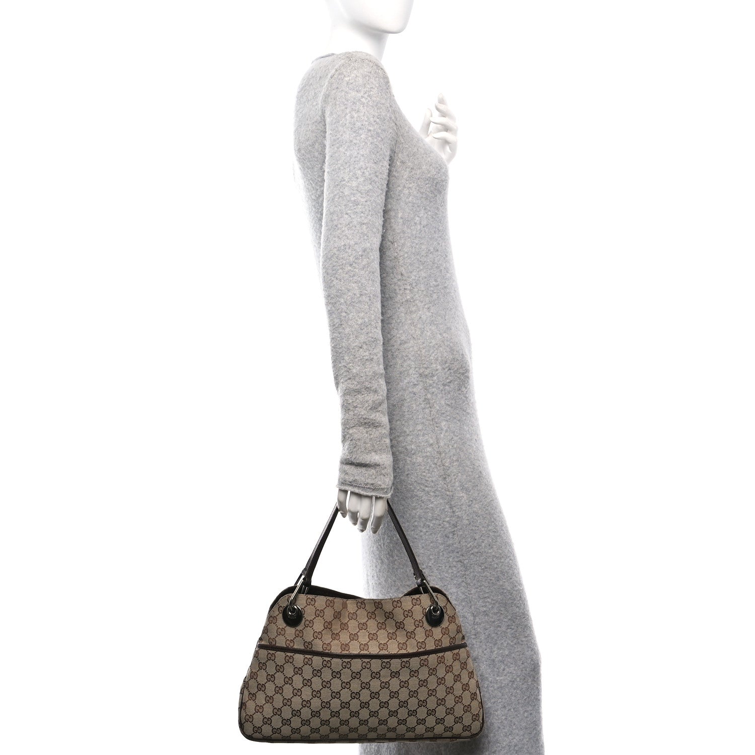 Gucci Monogram Medium Eclipse Shoulder Bag Dark Brown 2 of 12