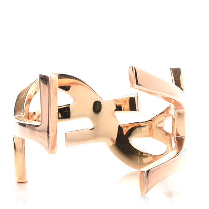 Saint Laurent Brass Monogram Medium Cuff Bracelet Rose Gold 3 of 5