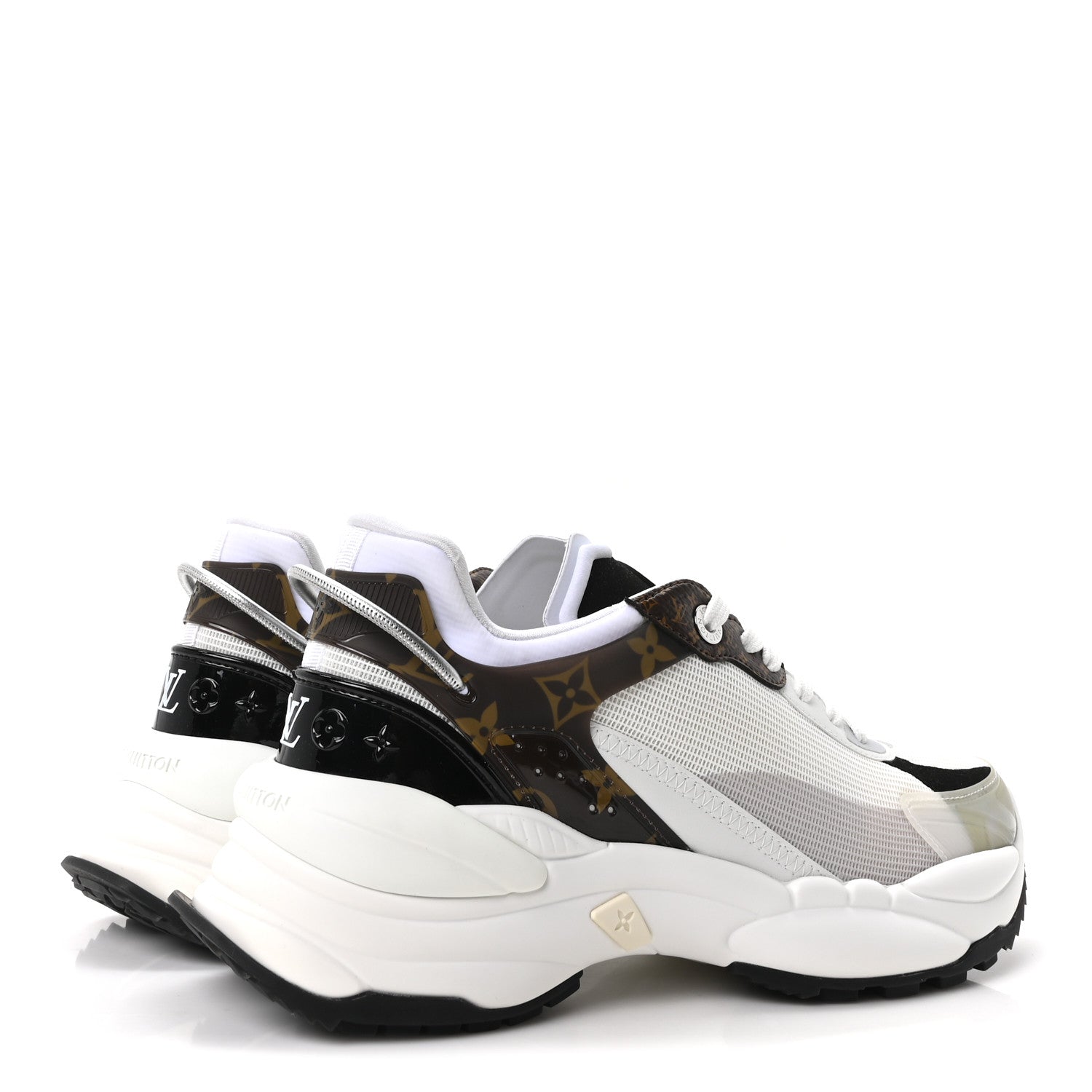 Louis Vuitton Monogram Calfskin Run 55 Sneakers 40 White 5 of 9
