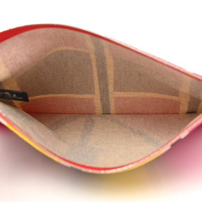 Hermes Toile Flat Waikiki Pouch Pink 5 of 6