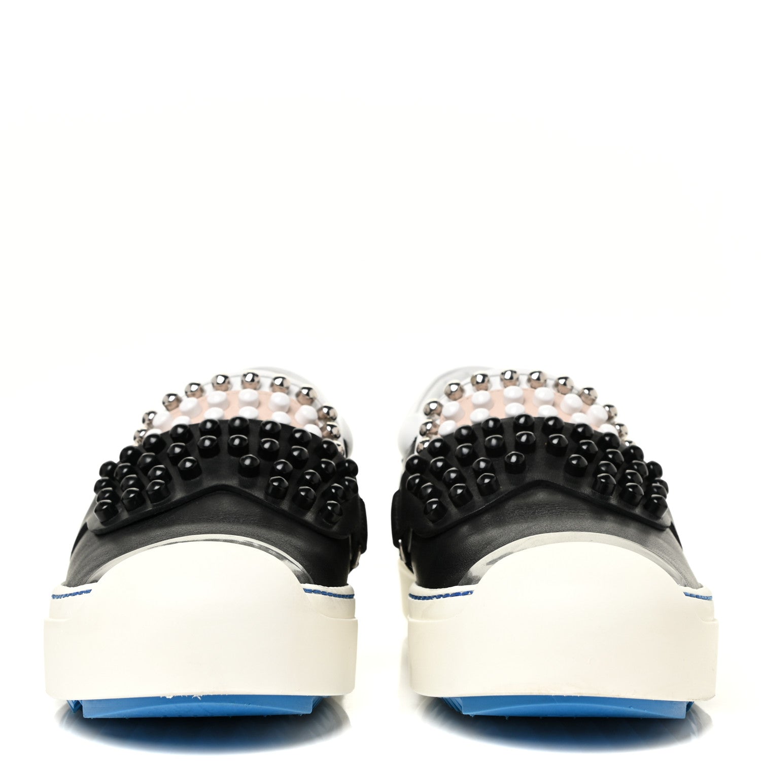 Fendi Calfskin Studded Karlito Slip On Sneaker 40 Black 2 of 15