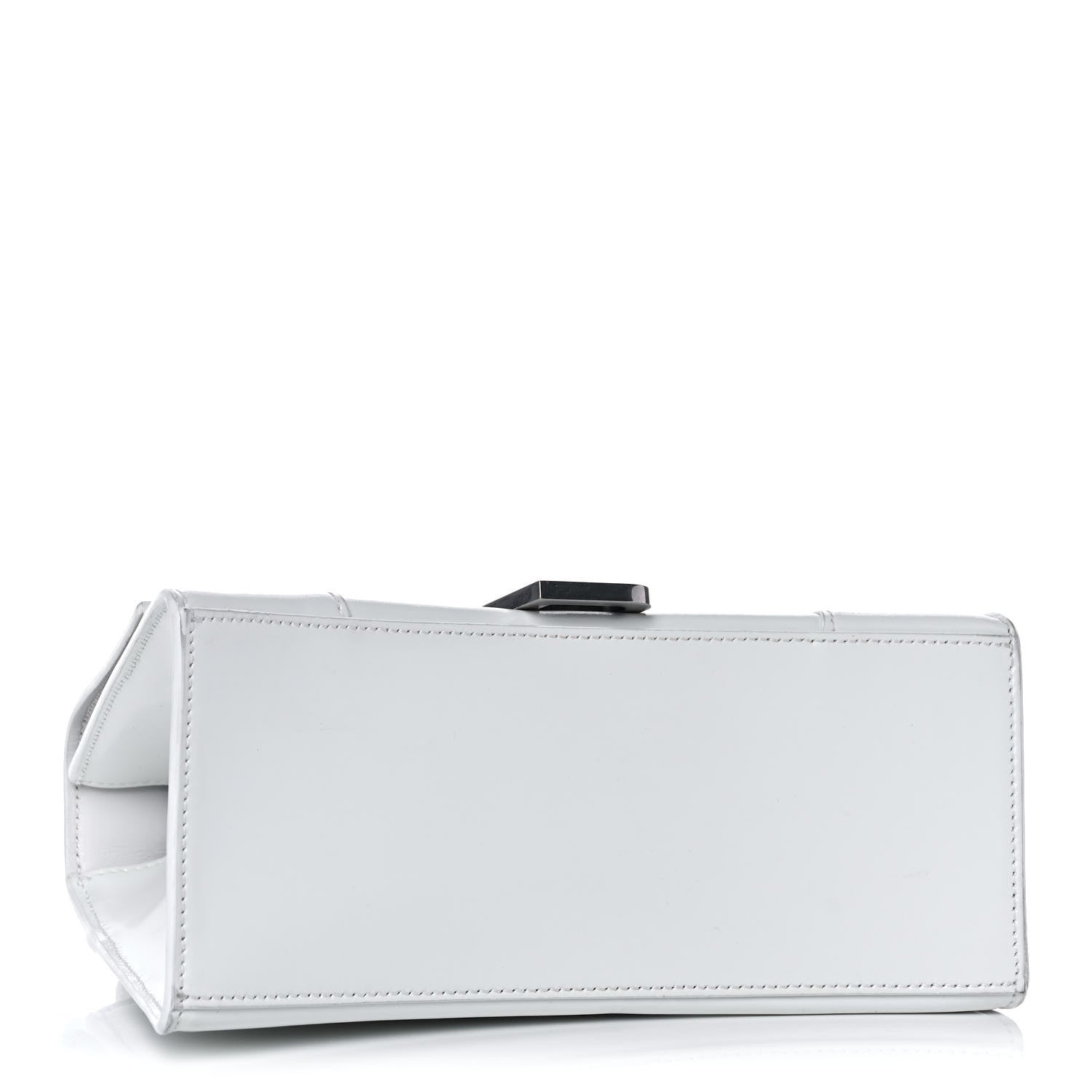 Balenciaga Shiny Box Calfskin Small Hourglass Top Handle Bag White 4 of 20