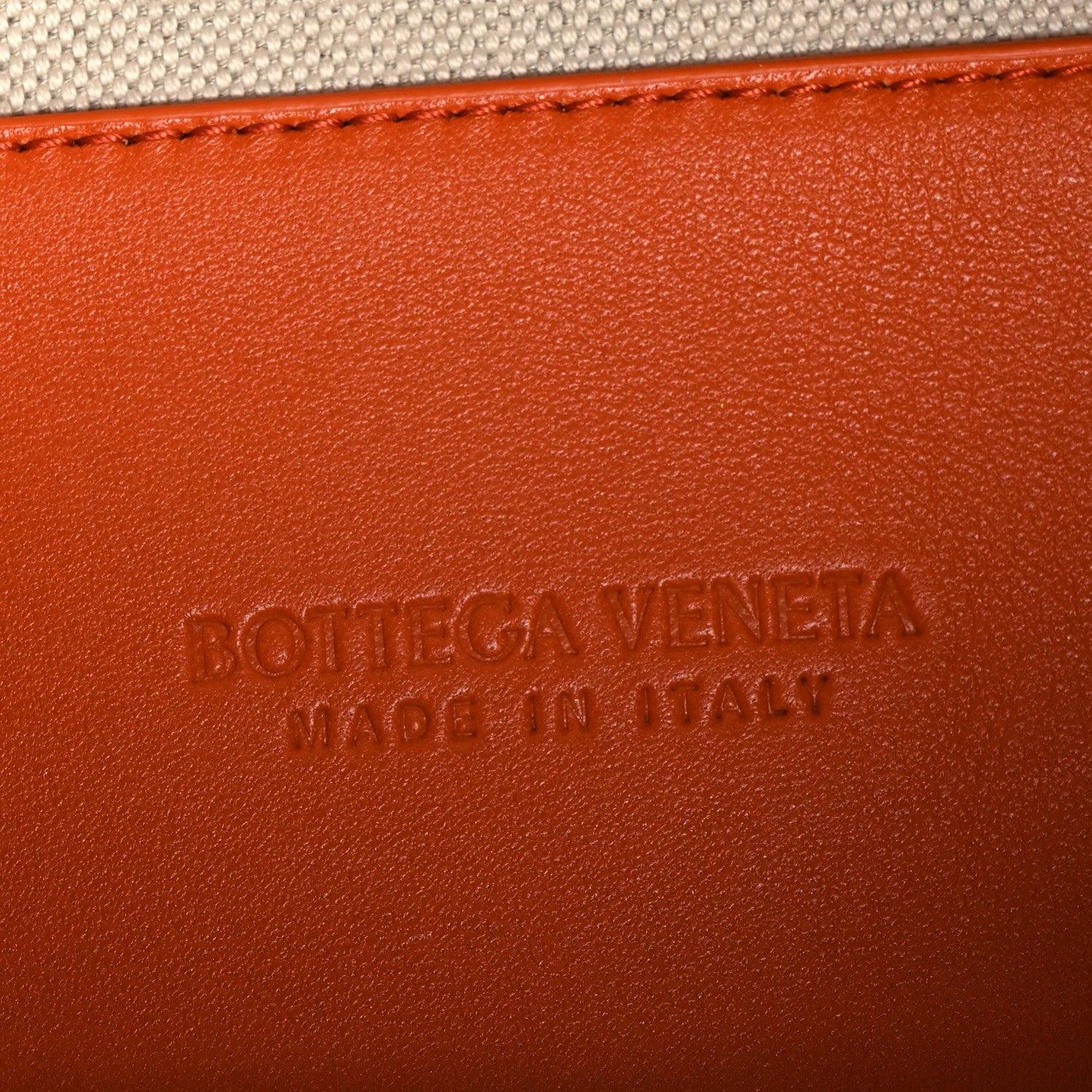 Bottega Veneta Raffia Calfskin Small Loop Top Handle Natural Burned Orange 6 of 9