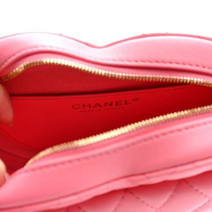 Chanel Lambskin Quilted Large CC In Love Heart Bag Pink 6 of 9