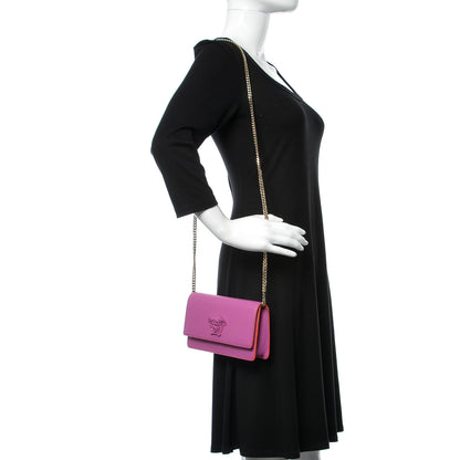 Versace Grained Calfskin Palazzo Chain Evening Bag Pink 2 of 8