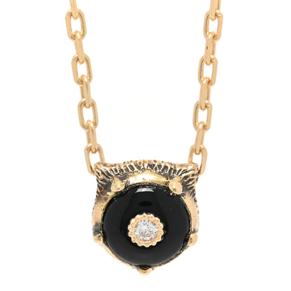 Gucci 18K Yellow Gold Diamond Black Onyx Le Marché des Merveilles Feline Bracelet 4 of 4