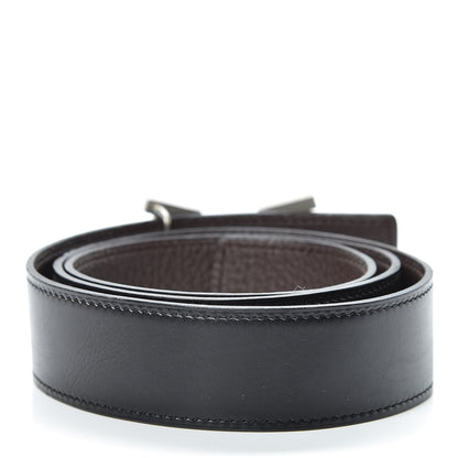 Hermes Box Togo Smile H Belt 80 Black Chocolate 3 of 6