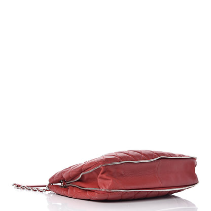 Chanel Caviar Quilted Expandable Zip Shoulder Bag Red 5 of 22