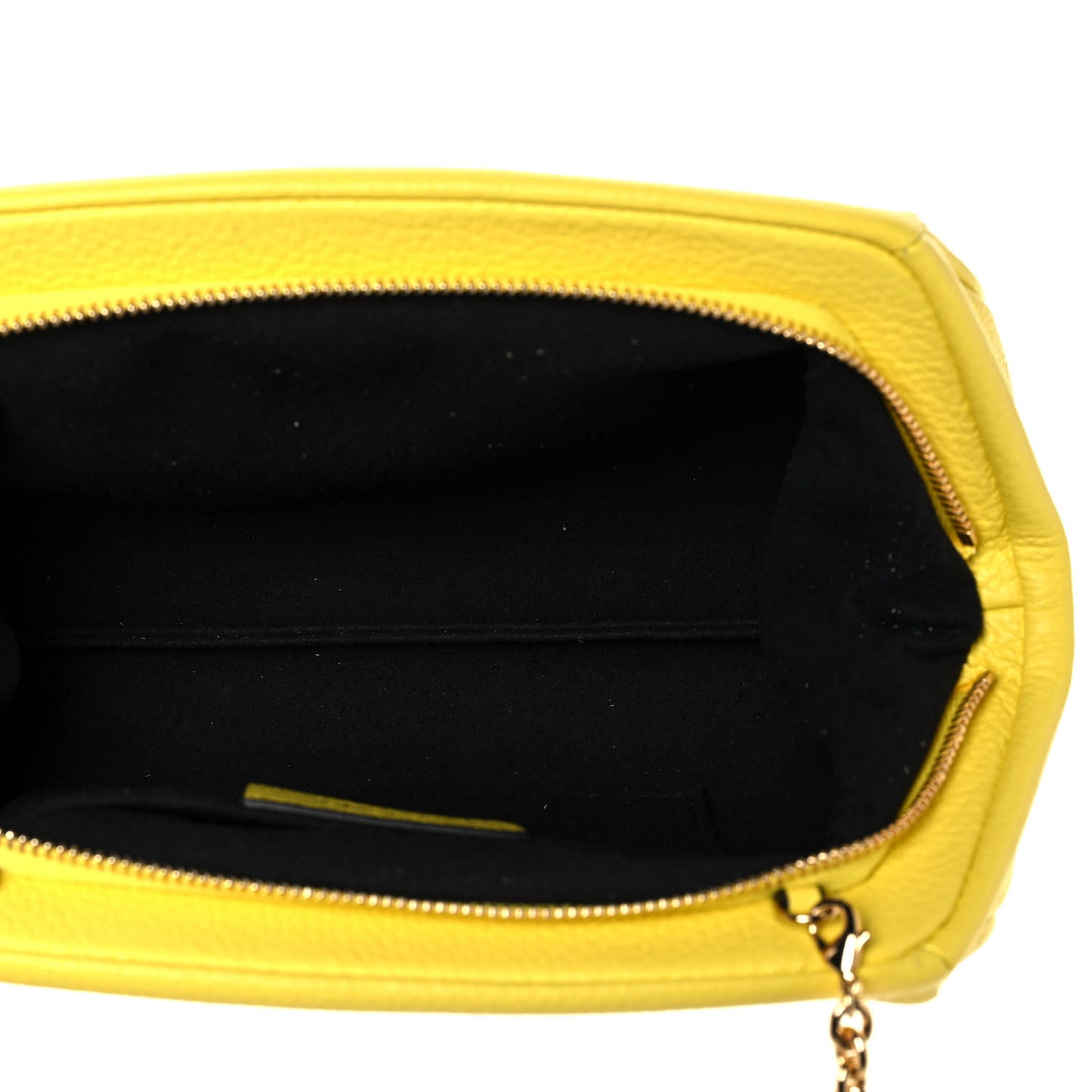 Calfskin Small Gancini Crossbody Canary Yellow