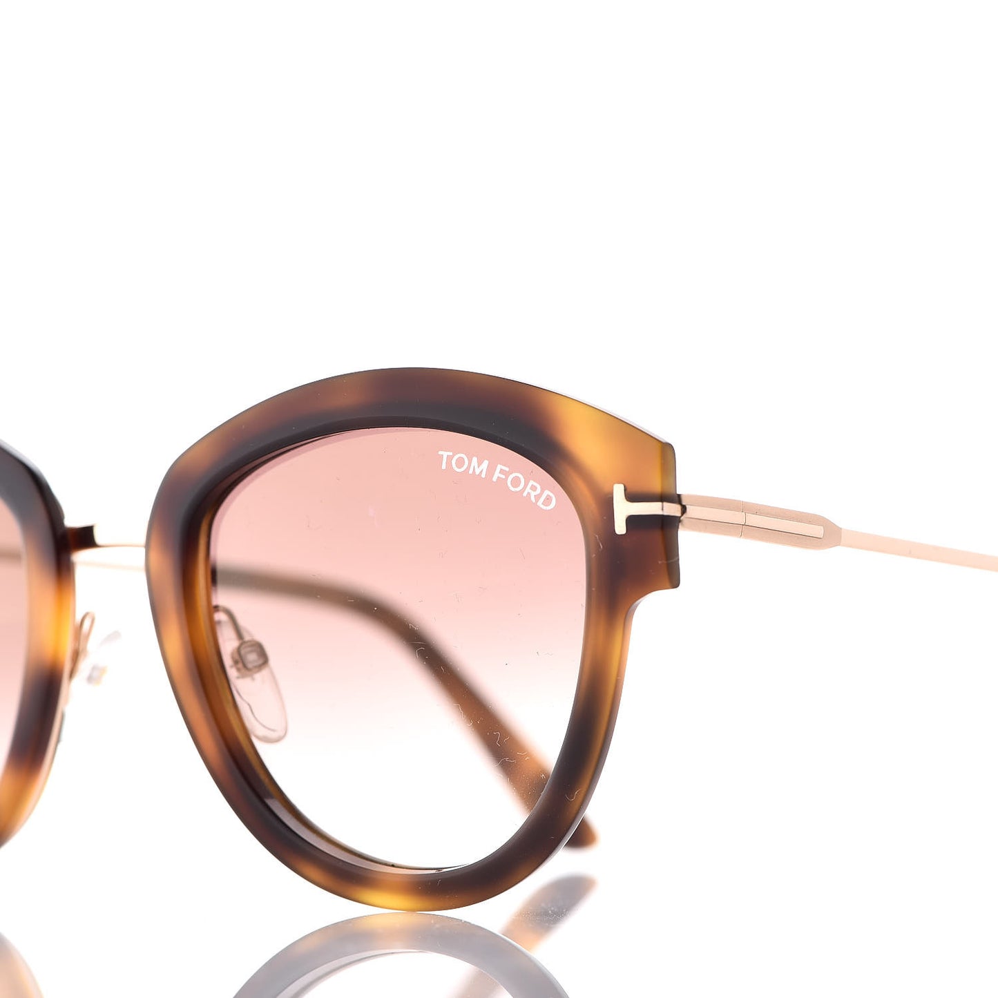 Mia Soft Rounded Sunglasses TF574 Dark Havana