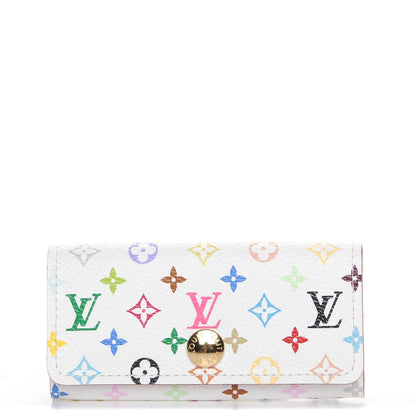 Louis Vuitton Monogram Multicolor Multicles 4 Key Holder White Litchi 1 of 7