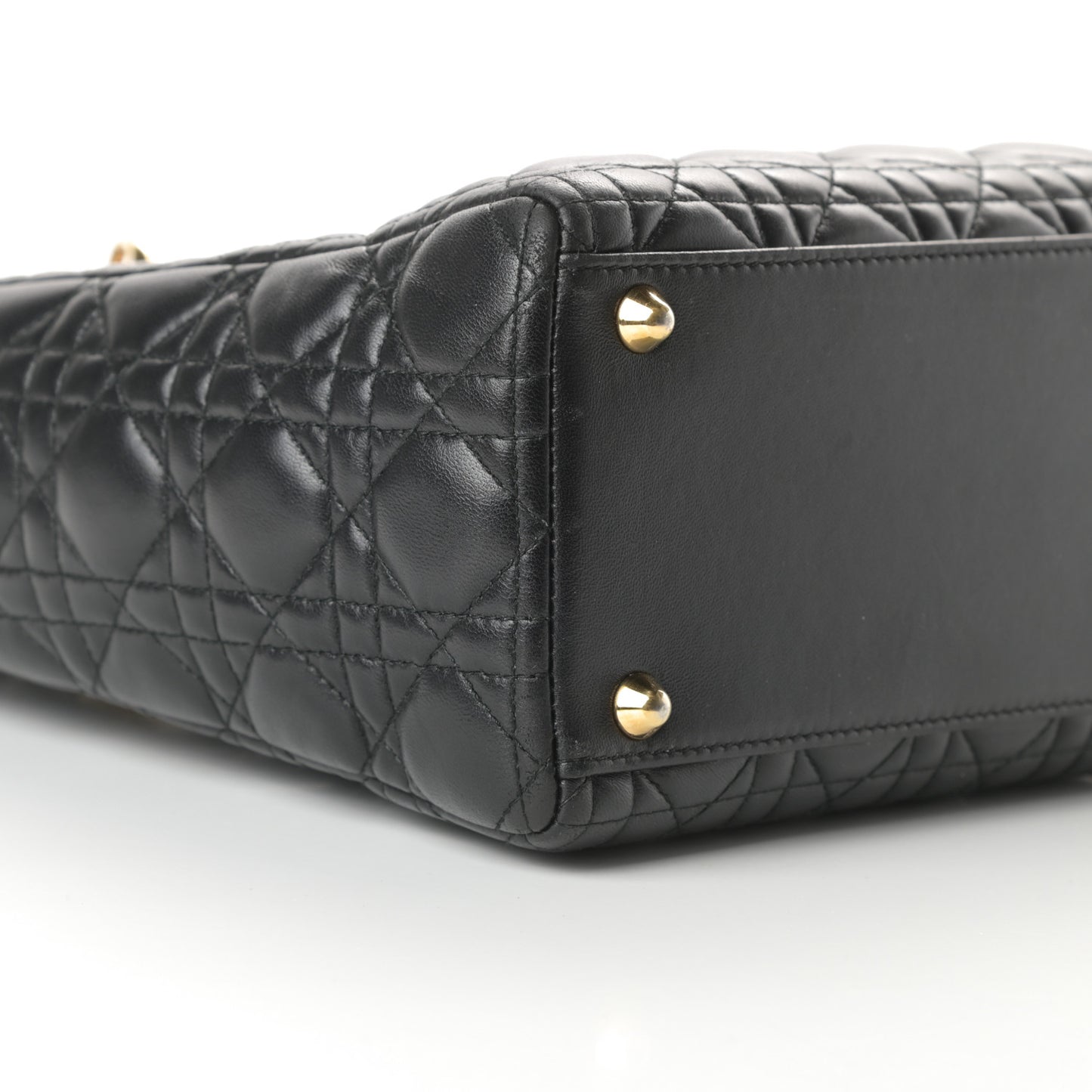 Lambskin Cannage Large Lady Dior Black