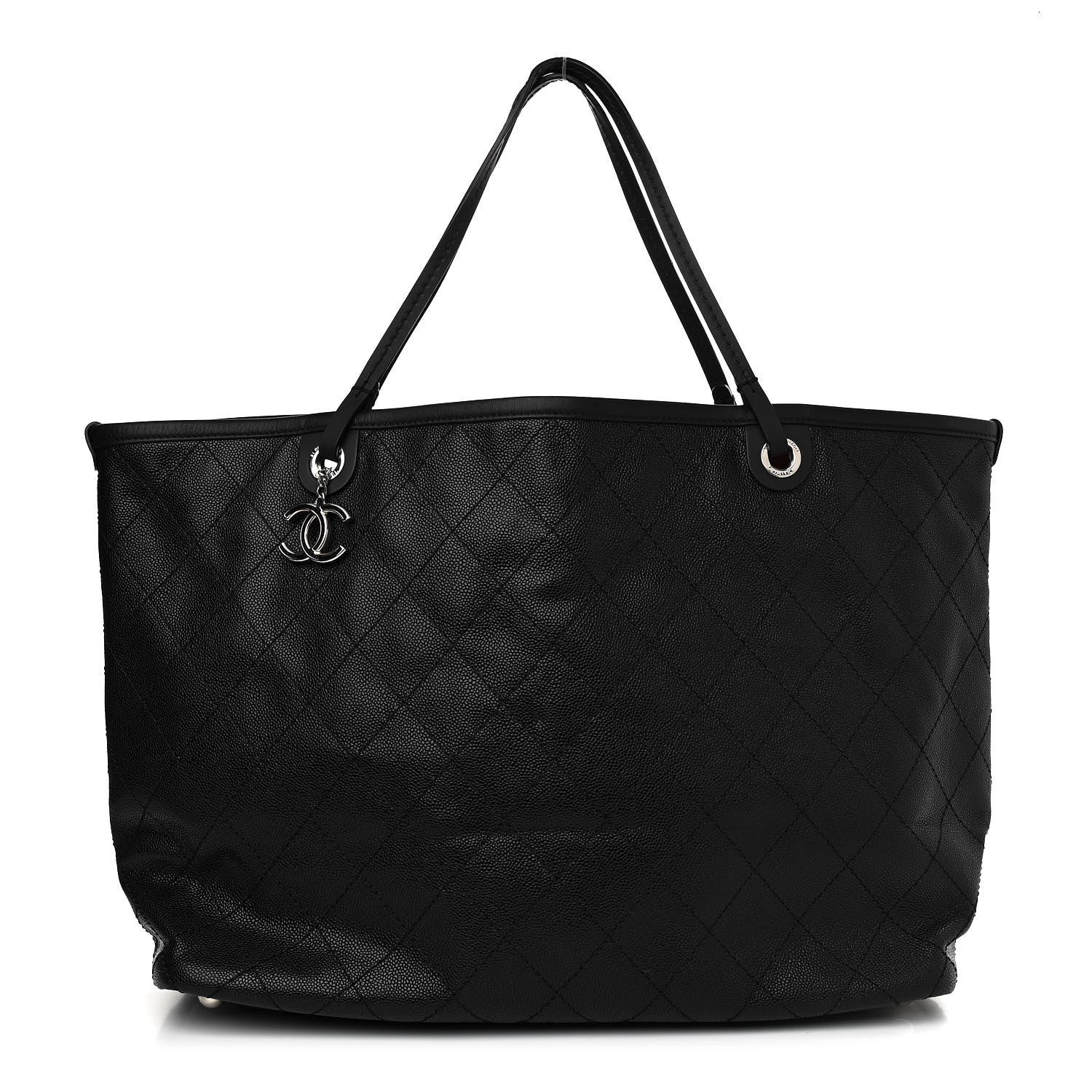 Chanel Grained Calfskin Large Shopping Fever Tote Black 4 of 11