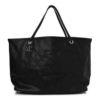 Chanel Grained Calfskin Large Shopping Fever Tote Black 4 of 11