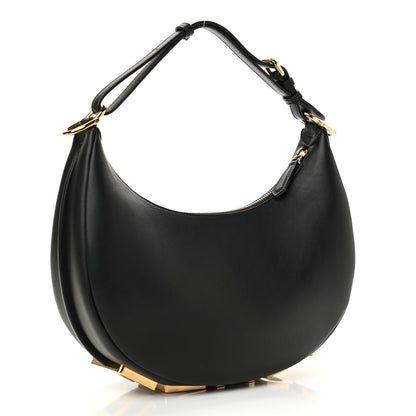 Fendi Vitello Grace Matte Small Fendigraphy Hobo Bag Black 3 of 10