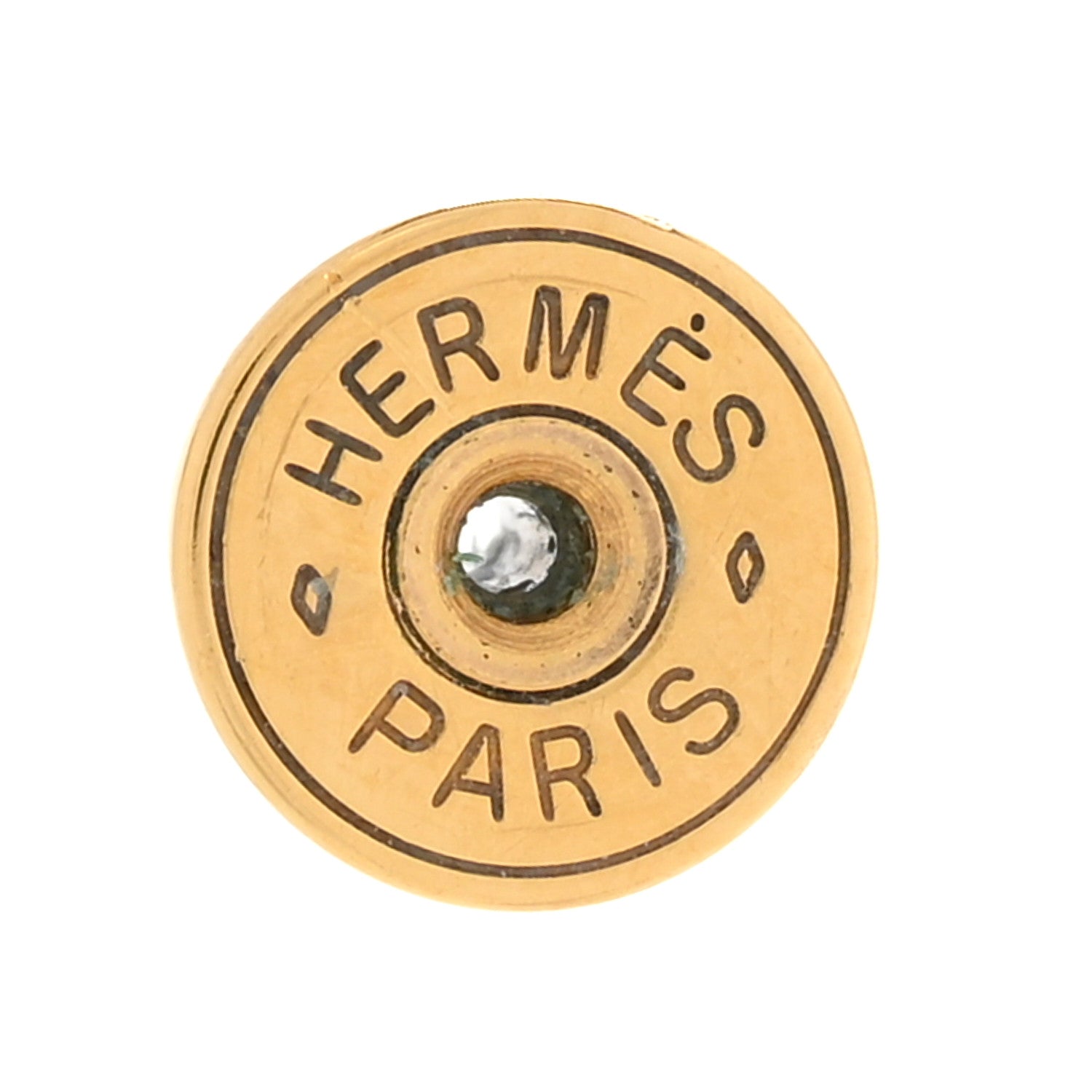 Hermes Gold Lacquered Mini Pop H Earrings White 4 of 7