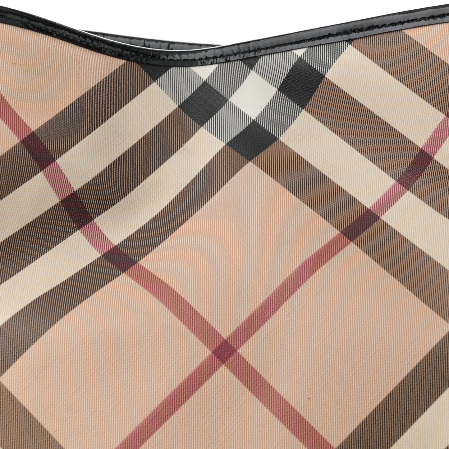 Patent Nova Check Small Bilmore Tote Black