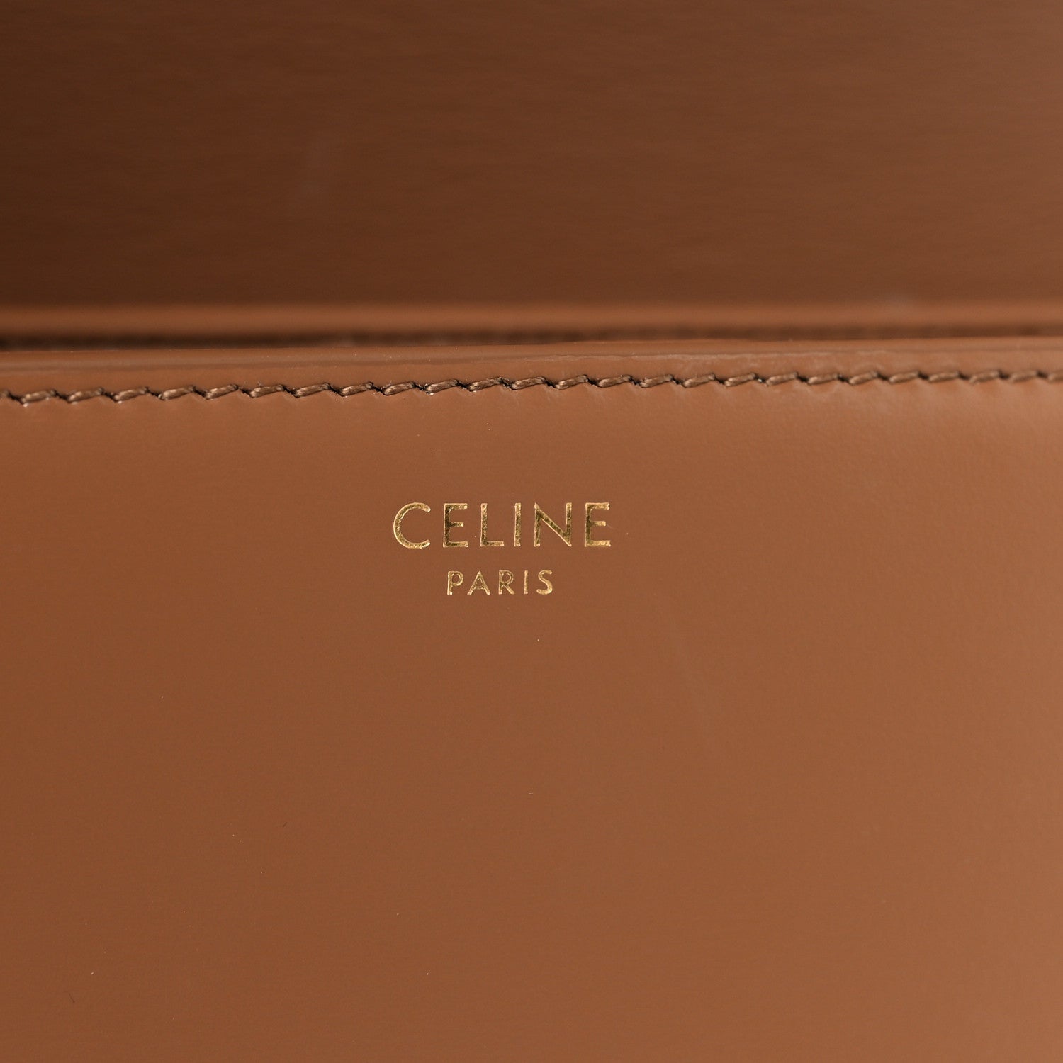 Celine Shiny Calfskin Teen Triomphe Bronze 6 of 10