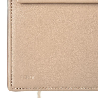 Fendi Patent Fendilicious Embossed Quilted Wallet On Chain Beige 8 of 10