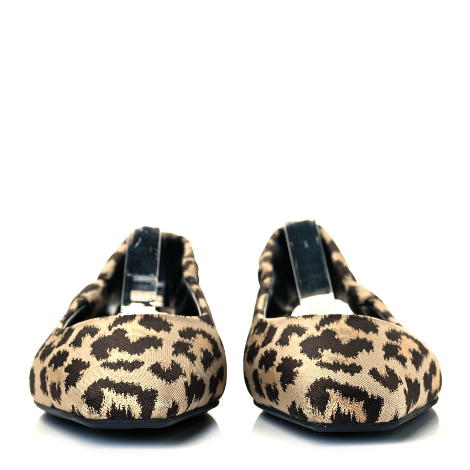 Christian Dior Nylon Leopard Print Mizza Slingback Flat 41 Beige Multicolor 2 of 7