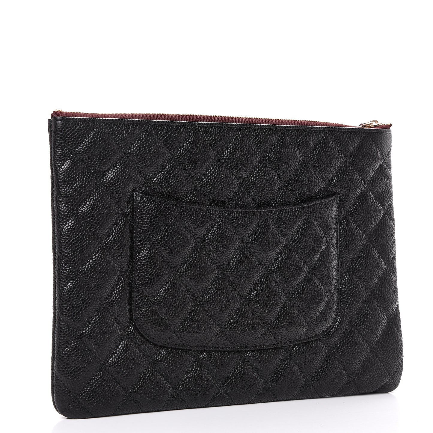 Caviar Quilted Medium Cosmetic Case Black
