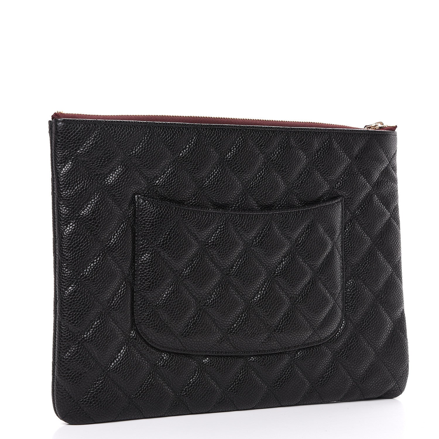 Chanel Caviar Quilted Medium Cosmetic Case Black 2 of 8